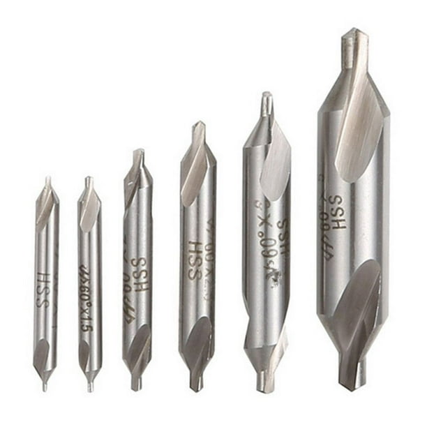 A-Type Double Ended 60 Degree Angle HSS Center Drill Bit Combined Countersink E A-Type Double Ended 60 Degree Angle HSS Center Drill Bit Combined Countersink E